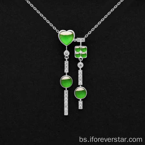 Jadeite privjesak s obrubom